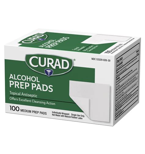 Alcohol Prep Pads, Thick, 100 count | Curad Bandages Official Site