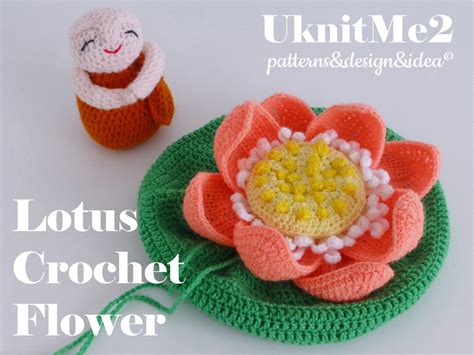 Doll Buddha Amigurumis Crochet Pattern Buddha Monk Lotus Flower And Leaf
