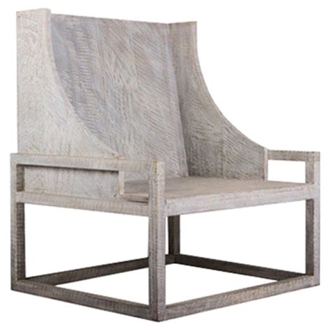Sublime Original The Wing Modern Whitewashed Distressed Outdoor Wing Chair
