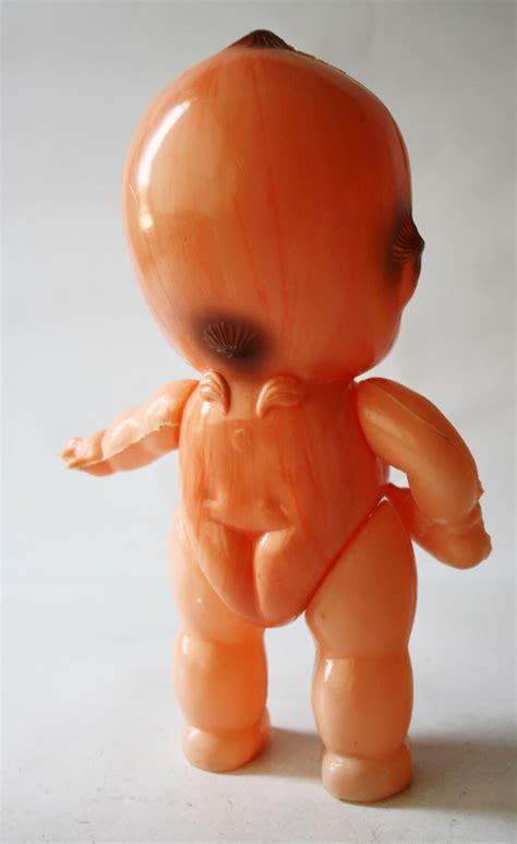 VERY RARE VINTAGE 70 S NAKED BABY DOLL 9 5 BIG EYES HARD PLASTIC GREEK