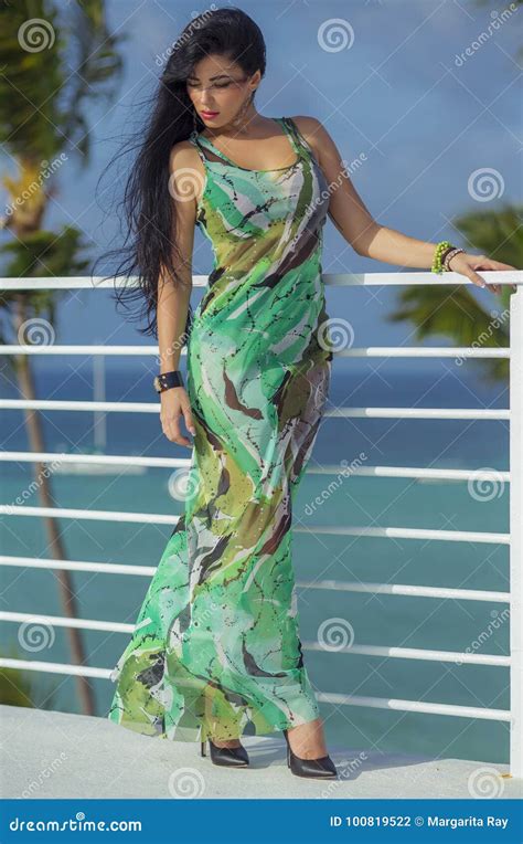 Latina With Long Black Hair Stock Photo Image Of Design Intrigue