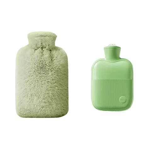 Alinwnia 1Pc 2000ml Hot Water Bottle With Cover Hot Water Bag For Neck Shoulder Pains And Hand