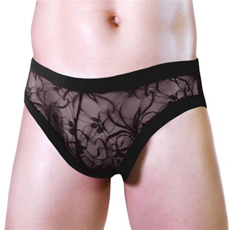 Skimpy Lingerie Men S Underwear Fit Translucent Ice Silk Low Waist Buckle G String Pants T Pants