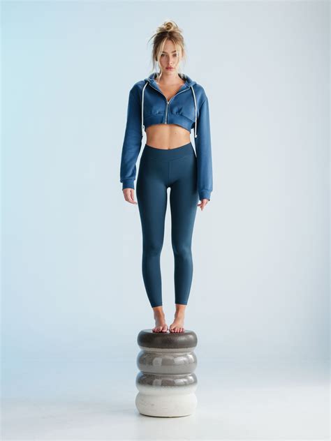 כחול נייבי מכנסי טייץ ארוכים OMER NUDELMAN NUDE TERMINAL X