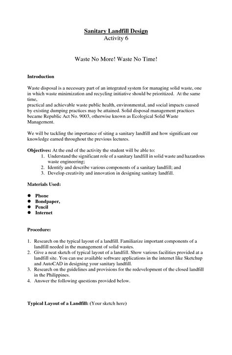 SOLUTION: Sanitary landfill design - Studypool