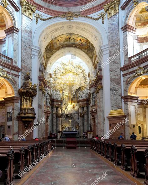 Interior Karlskirche High Altar Vienna Austria Editorial Stock Photo