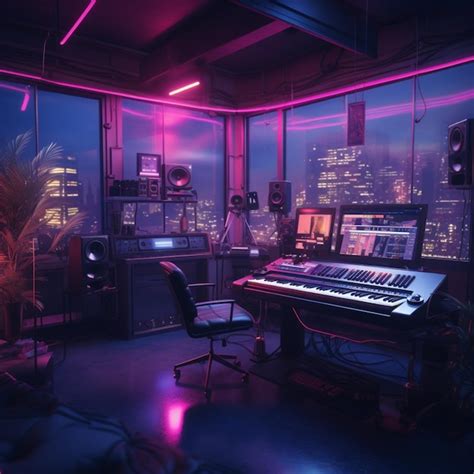 Premium Ai Image Music Room Illustration