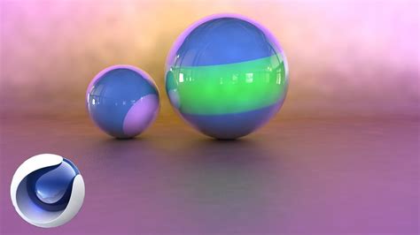 Красивые глянцевые шарики в cinema4D - YouTube