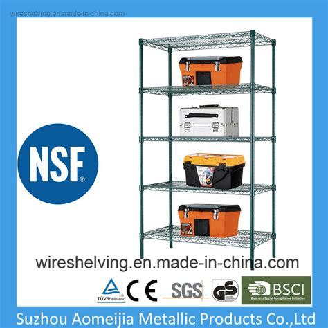 5 Tier Epoxy Heavy Duty Wire Shelving for Cold Room Use - Wire Shelf
