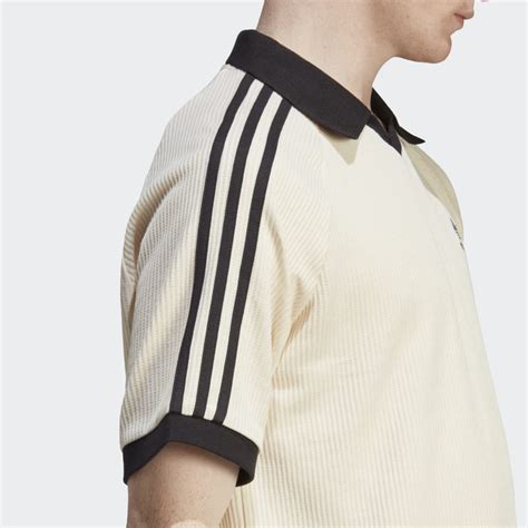 adidas Adicolor Classics Waffle Polo Shirt - Beige | adidas ZA