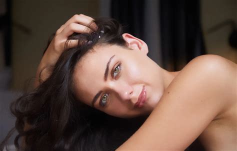 Wallpaper Model Awesome Brunette Gorgeous Posing Beautiful Face Photoshoot Tanned Babe