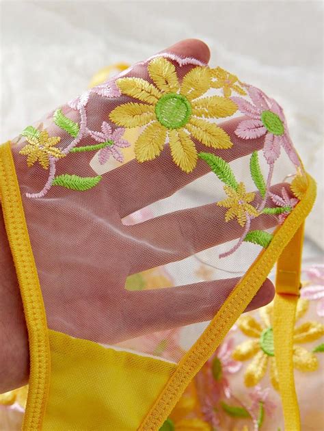 Pe As Conjunto De Lingerie Sexy Feminina Suti De Renda Transparente Bojo E Calcinha