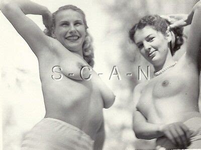Original Vintage S S Nude RP Two Women In Woods Undressed In Panties EBay
