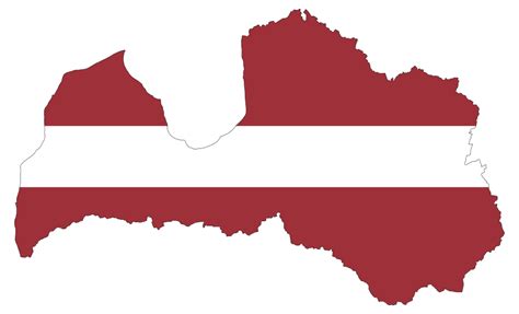 Onlinelabels Clip Art Latvia Map Flag With Stroke