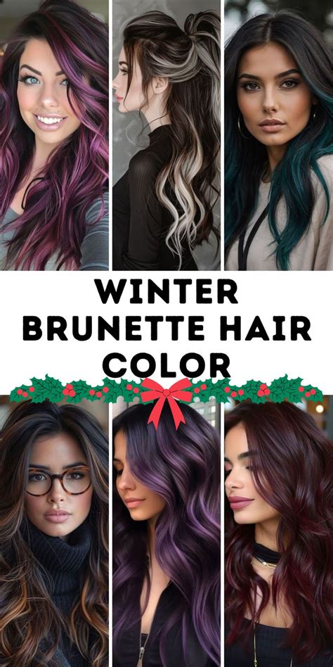 Winter Brunette Hair Color Ideas Dark Chocolate Brown With Balayage Highlights