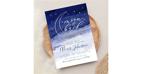 Love You To The Moon And Back Baby Shower Invitation Zazzle