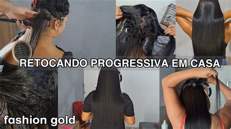 RETOQUE DE RAIZ A PROGRESSIVA FASHION GOLD EM CASA Progressiva