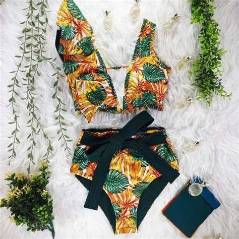 MAILLOT DE BAIN 2021 nouveau Bikini fleuri à volants Bikini ensemble
