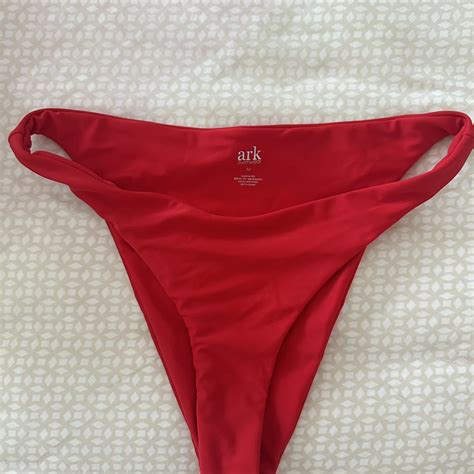 Ark Swim Red Cheeky Bikini Bottoms Size M RRP Depop