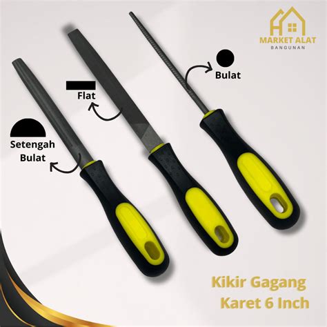 jual kikir besi gagang karet  varian plat bulat setengah bulat