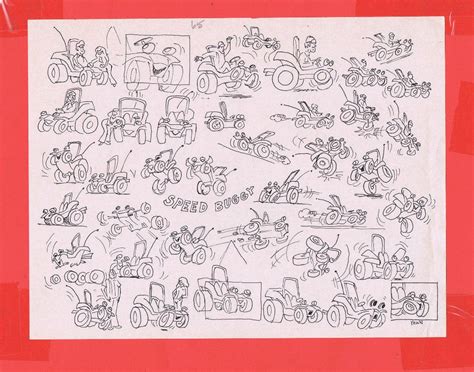 Hanna Barbera Speed Buggy Original Production Model Sheet Dan Mills