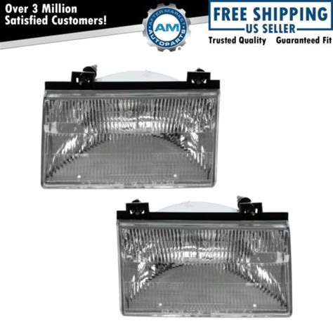 Headlights Headlamps Left Right Pair Set New For Ford Tempo