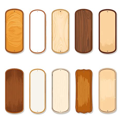 Premium Vector Wooden Sign Vector Illustration