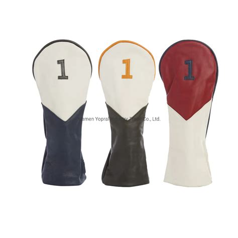 Pu Leather Patch Logo Golf Head Covers Woods Set Of 3 Headcover China