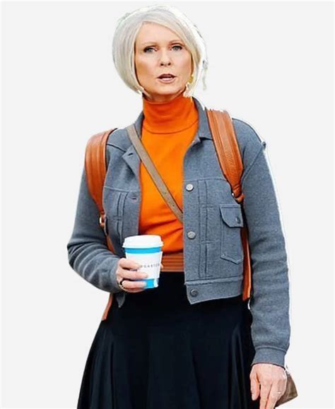 Sex And The City Reboot Cynthia Nixon Grey Jacket Jacket Era