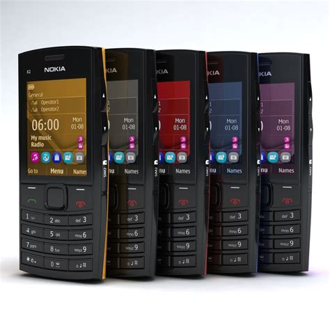 bright nokia x2 02 3d model