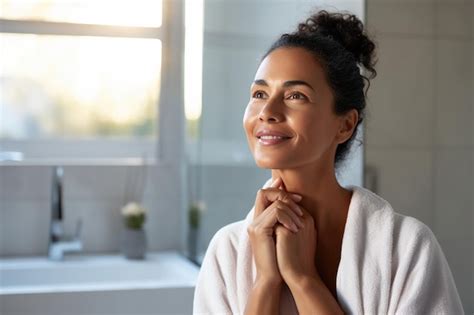 Foto De Cabeza De Una Hermosa Mujer Latina Adulta De Mediana Edad De