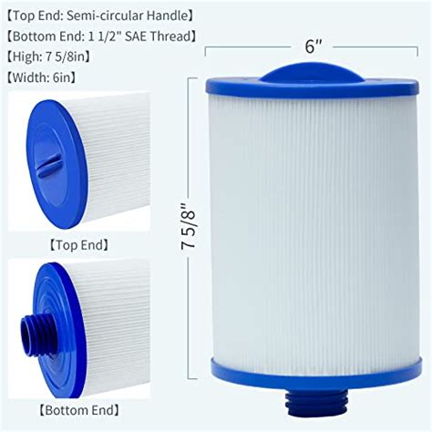 Spa Filters Replacement For Unicel 6ch 940 Hot Tub Filter Compatible With Pww50p3 Spa Filter