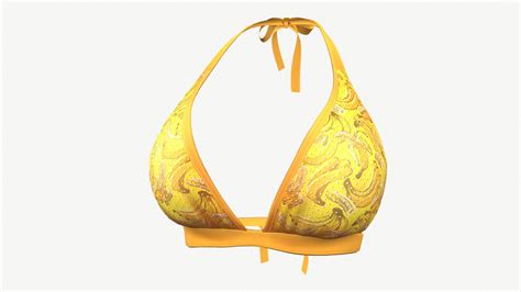 Yellow Bikini Swimsuit 3 Colors 3D Model By Zvanka