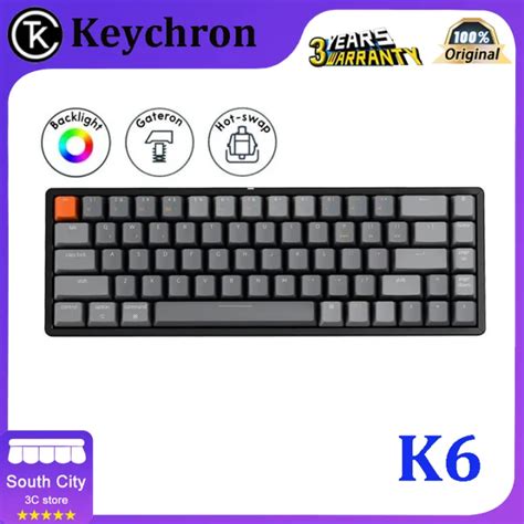 Keychron K Kunci Bluetooth Usb Keyboard Mekanis Komputer Sakelar Gateron Hot Swapable Lampu