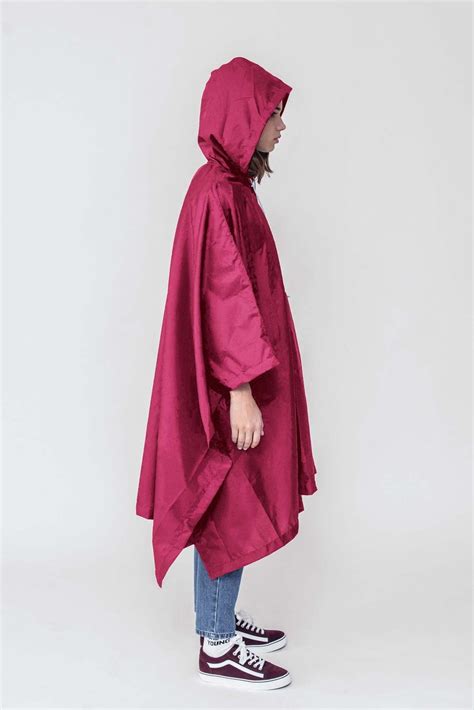 Clima Bisetti Poncho De Pluie Vin Red Poncho De Vélo Poncho De