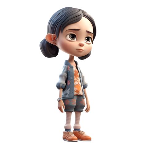 Brainy Babe Cute D Girl Student PNG Transparent Background PNG