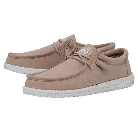 Hey Dude Men S Wally Slub Canvas Shoes