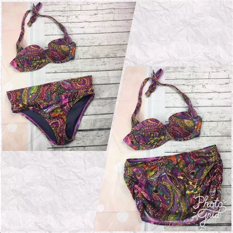 Victoria S Secret Paisley Bikini Swimsuit Piece Gem