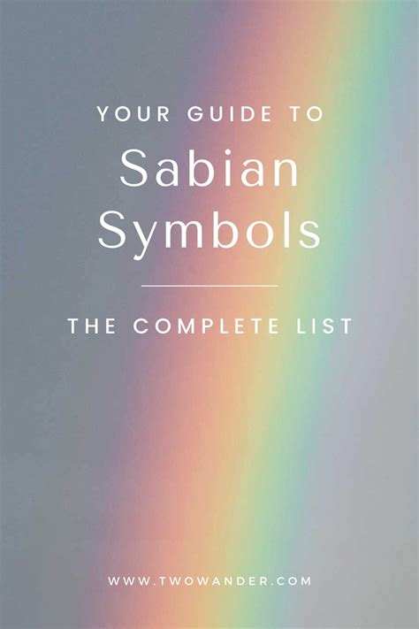 What Are Sabian Symbols? — Two Wander x Elysium Rituals