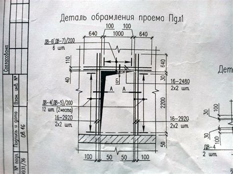 Схема обрамления отверстий арматурой