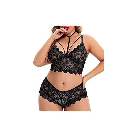 Qwuveds Set Di Lingerie Da Donna Sexy Con Cavezza Sexy Girocollo Reggiseno E Panty Pezzi