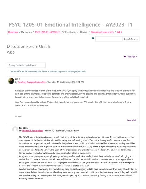 Psyc Ay T Wk Psyc Emotional Intelligence