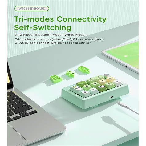 Bt Tri Mode Wireless Rgb Backlit Mechanical Gaming Keyboard Full Hot Swappable Keys Programming