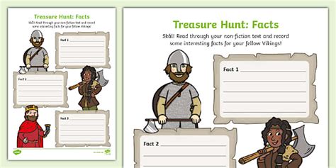 Fact Hunt Worksheet Viking Theme Hecho Por Educadores