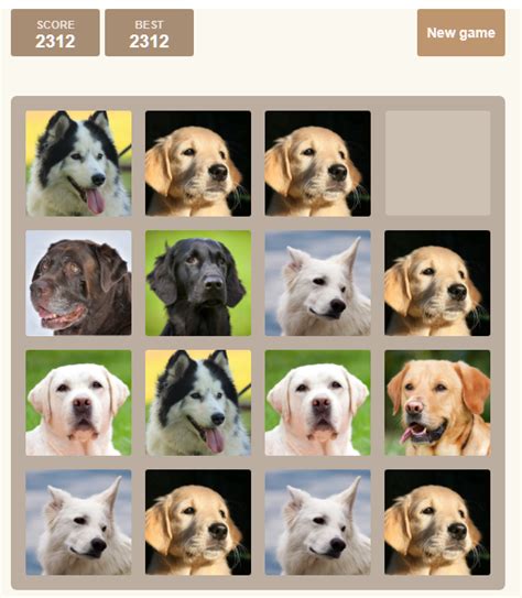 2048 Dogs Game