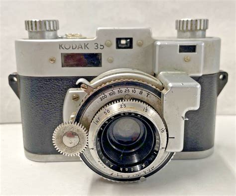 Kodak 35 Rangefinder Camera With Anastar 50mm Lens And Flash Kodamatic