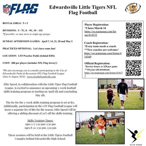 2024 Flag Football Little Tigers Football And Cheer
