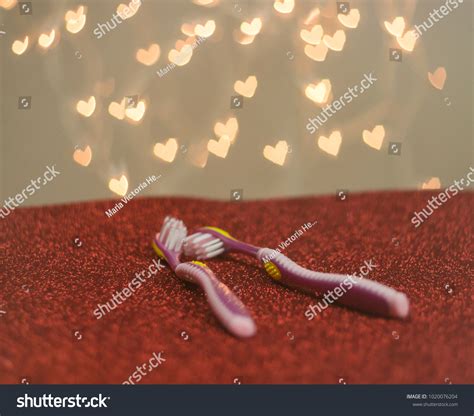 Gay Lgbt Couple Toothbrush Visual Metaphor Stock Photo 1020076204 Shutterstock