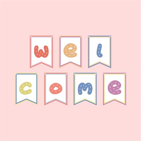 Premium Vector Colorful Welcome Banner Flat Design