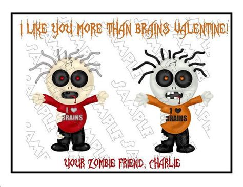 Zombie Kids Valentine Cards Set Of 12 Valentines For Kids Holiday